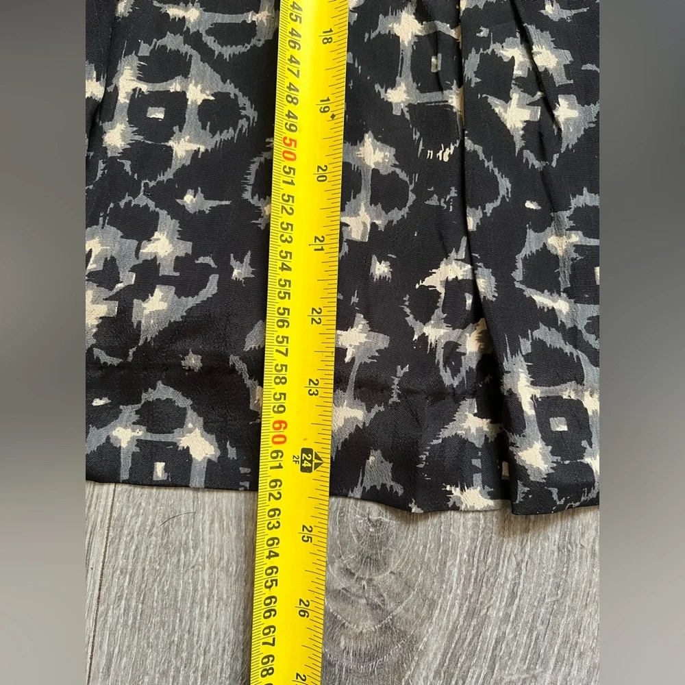 TOAST Black Patterned A-Line Below Knee Skirt UK 12 - Picture 7 of 8